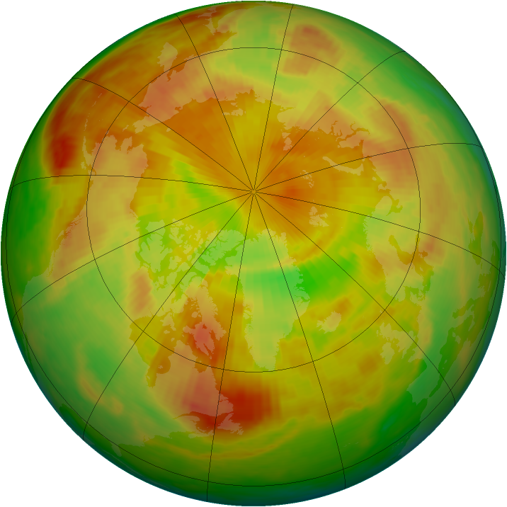 Arctic ozone map for 22 May 1982
